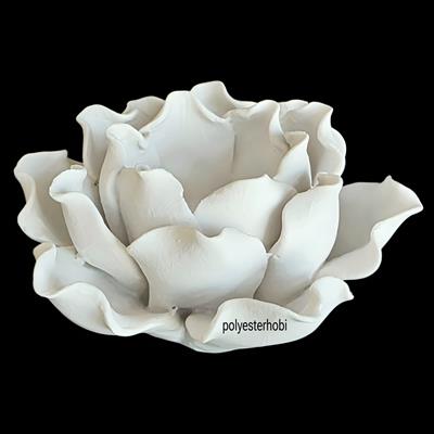 OB 2425 - Gül Ham Polyester Dekoratif Tamamlayıcı Mumluk Obje
