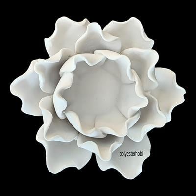 OB 2425 - Gül Ham Polyester Dekoratif Tamamlayıcı Mumluk Obje