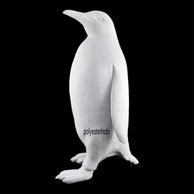 OB 2445 - Penguen Heykel Dev Boy Bahçe , Ev ,Ofis Dekorasyon , Ham Polyester Biblo