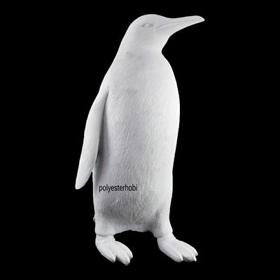 OB 2445 - Penguen Heykel Dev Boy Bahçe , Ev ,Ofis Dekorasyon , Ham Polyester Biblo