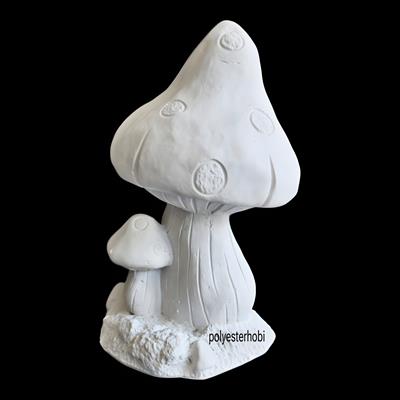 OB 2446 - Mantar Heykel Bahçe , Ev ,Ofis Dekorasyon , Ham Polyester Biblo