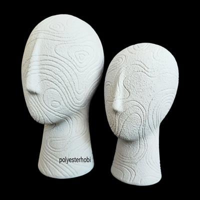 OB 2457 - Soyut Windy Head Biblo Ev , Ofis Dekor, Heykel Ham Polyester  Modern Obje