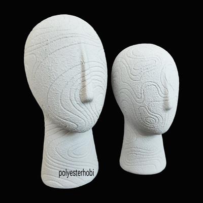 OB 2458 - Soyut Windy Head Biblo Ev , Ofis Dekor, Obje Ham Polyester Modern Heykel