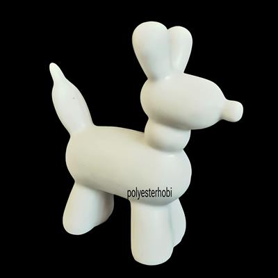OB 2461 - Balon Köpek Mini Biblo Ev , Ofis Dekor, Obje Ham Polyester Modern Heykel