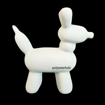 OB 2461 - Balon Köpek Mini Biblo Ev , Ofis Dekor, Obje Ham Polyester Modern Heykel