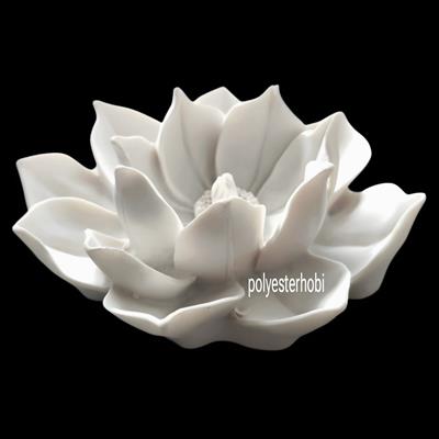 Ob 2475 - Lotus Nilüfer Çiçeği Ham Polyester Asılabilir Duvar ve Masaüstü Dekor