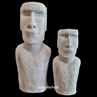 Ob 2479 - Moai Heykel Büyük Boy Ham Polyester Ev ,Ofis Dekor