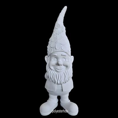 Ob 2510 - Çiçek Şapkalı Bahçe Cüce Ham Polyester Yılbaşı Dekor