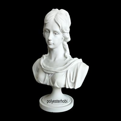 Ob 2514 - Hera Mitolojik Heykel Ham Polyester Büst Ev , Ofis Dekor