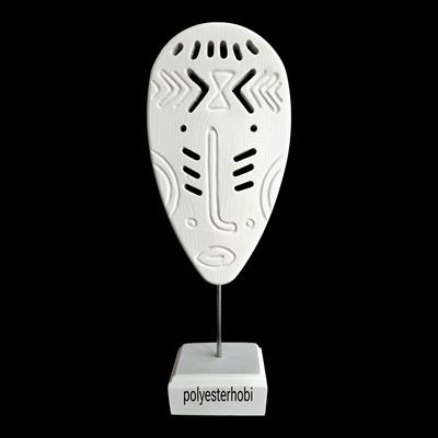 Ob 2515 - Etnik Afrika Mask Heykel Ham Polyester Büst Ev , Ofis Dekor
