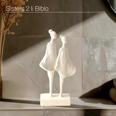 Ob 2551 - Sisters 2 li Biblo Ham Polyester Ev ,Ofis Dekoratif Heykel