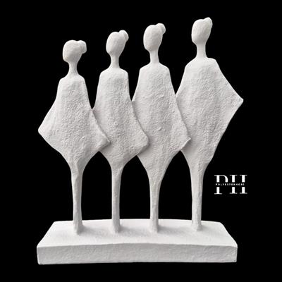 Ob 2552 - Sisters 4 Lü Biblo Ham Polyester Ev ,Ofis Dekoratif Heykel