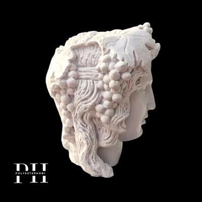 Ob 2557 - Dionysos Heykel Ham Polyester Ev ,Ofis Dekoratif Büst