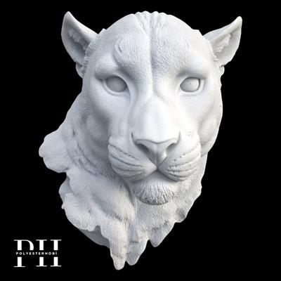 Ob 2560 - Puma Dev Boy Asılabilir Duvar Dekorasyon Ham Polyester Ev ,Bahçe Dekor Obje