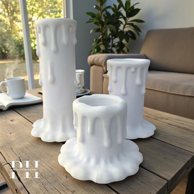 Ob 2565 - Akan Mumluk 3 Lü Set Ham Polyester Ev ,Bahçe Dekor Obje