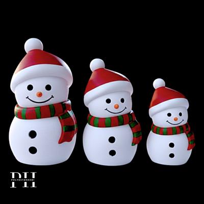 Ob 2575 - Kardan Adam 3 Lü Set Ham Polyester Ev Dekoratif Obje