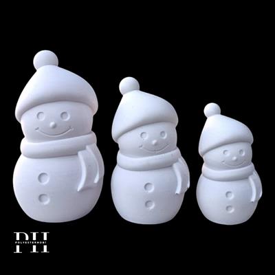 Ob 2575 - Kardan Adam 3 Lü Set Ham Polyester Ev Dekoratif Obje