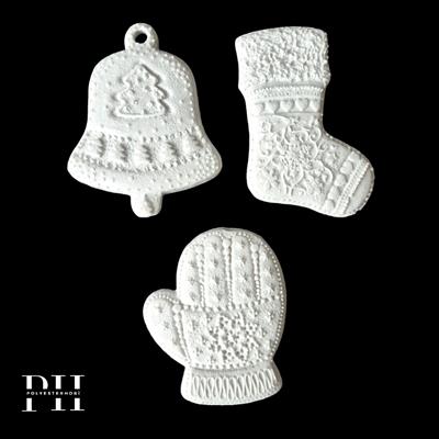 Ob 2587 - Ağaç Süsü Set Biblo Ham Polyester Yılbaşı Dekor Obje