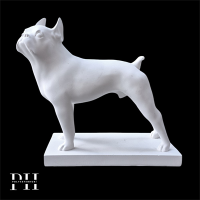 Ob 2616 - Bulldog Modern Tarz Köpek Heykel Ham Polyester Dekoratif Büst
