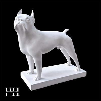 Ob 2616 - Bulldog Modern Tarz Köpek Heykel Ham Polyester Dekoratif Büst