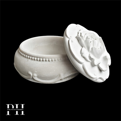 Ob 2628 - Gül Kutu Mini Boy Ham Polyester Dekoratif Obje