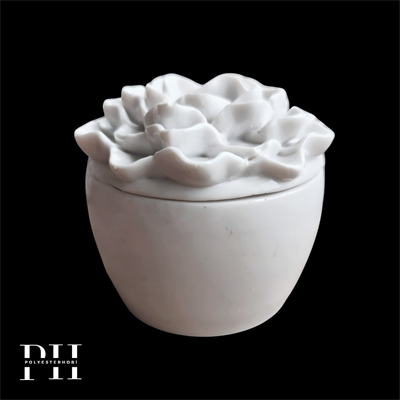 Ob 2630 - Çiçek Kutu Ham Polyester Dekoratif Obje