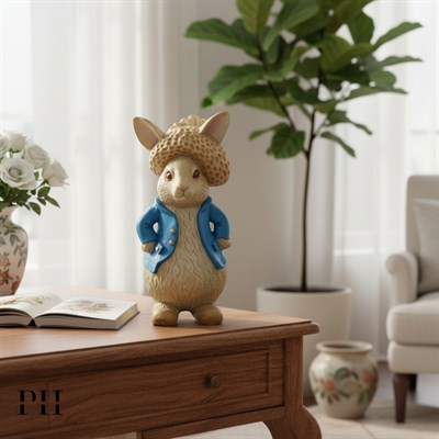 Ob 2637 - Şapkalı Cesur Tavşan Büyük Biblo Ham Polyester Dekoratif Obje