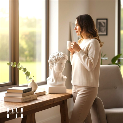 Ob 2639 - David Mitolojik Heykel Ham Polyester Dekoratif Büst