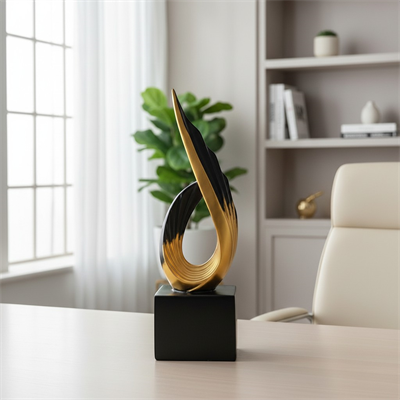 Ob 2641 - Kanat Soyut Kaideli Heykel Ham Polyester Dekoratif Obje