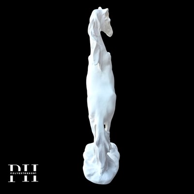 Ob 2649 - Şahlanan At Heykel Ham Polyester Dekoratif Obje 