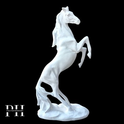 Ob 2649 - Şahlanan At Heykel Ham Polyester Dekoratif Obje 