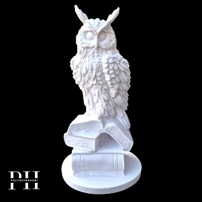 Ob 2650 - Bilge Baykuş Heykel Ham Polyester Dekoratif Obje 