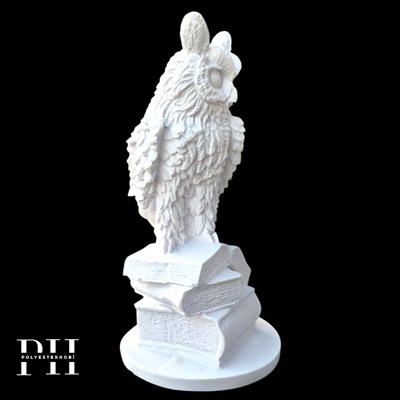 Ob 2650 - Bilge Baykuş Heykel Ham Polyester Dekoratif Obje 