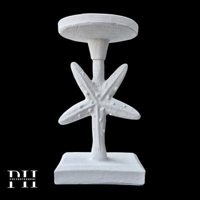 Ob 2684 - Deniz Yıldızı Marin Temalı Şamdan Ham Polyester Ev , Bahçe Dekoratif Obje