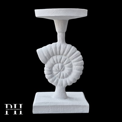Ob 2686 - Deniz Kabuğu Marin Temalı Şamdan Ham Polyester Ev , Bahçe Dekoratif Obje