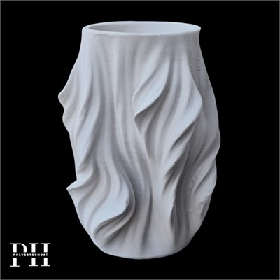 OB 2700 - Ağaç Desenli Saksı Ham Polyester Dekoratif Obje (20 x 11 cm)