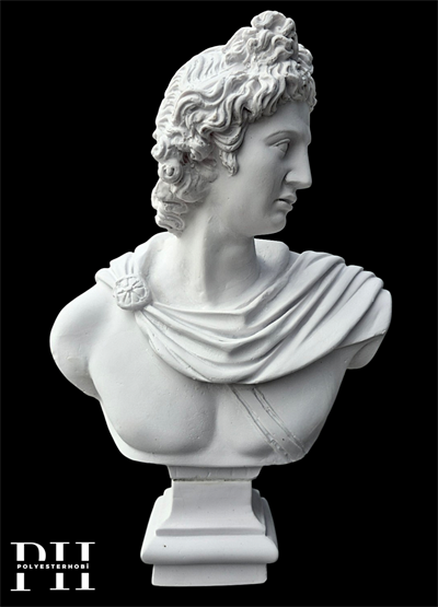 OB 2708 - Dev Athena Büst Mitolojik Heykel Ham Polyester Obje (50 x 35 cm)
