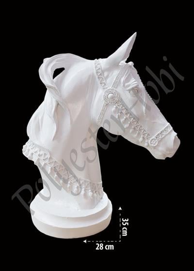 OB 517 - Arap Atı Büst Ham Polyester Obje