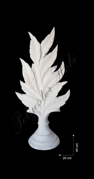 OB 575 - 2 Li Dik Yaprak Set Ham Polyester Obje