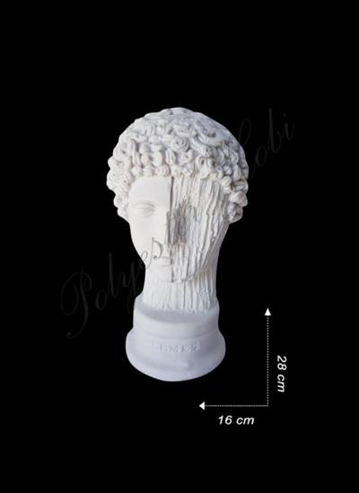 OB 583 - Hermes Çizgili Büst Ham Polyester Obje