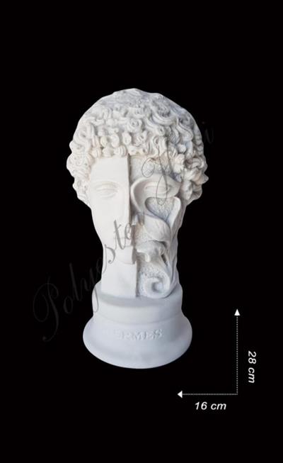 OB 584 - Hermes Yapraklı Büst Ham Polyester Obje