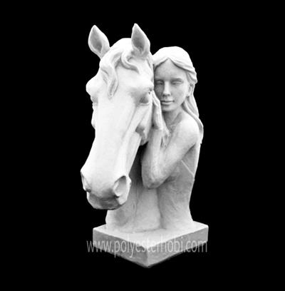 Ob 639 - Atlı Kız Ham Polyester Obje