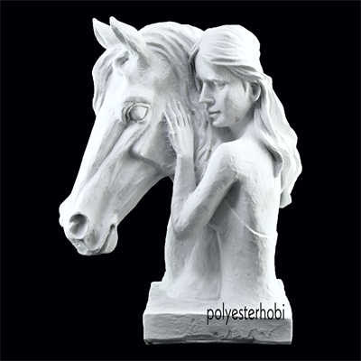 Ob 639 - Atlı Kız Ham Polyester Obje