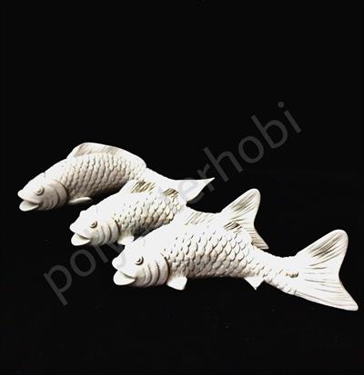 Ob 646 - 3 Lü Balık Takım Ham Polyester Obje