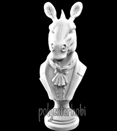 OB 697 - Zebra Ceketli Büst Ham Polyester Obje