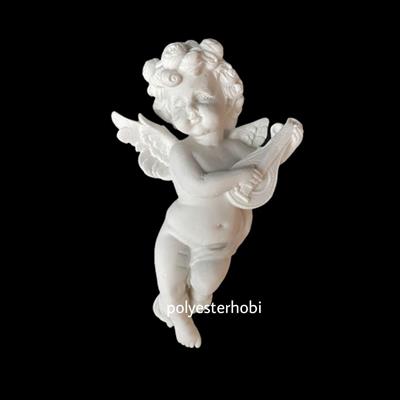 OB 708 - Melek Çalgıcı Asılabilir Ham Polyester Obje