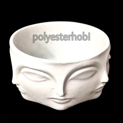 OB 841 - Çok Yüzlü Adler Mumluk Saksı Çok Amaçlı Kutu Ham Polyester