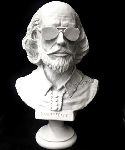 OB 864 - Shakespeare Büst Popart Ham Polyester Obje