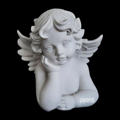 OB 884 - Masum Yüzlü Melek Ham Polyester Obje