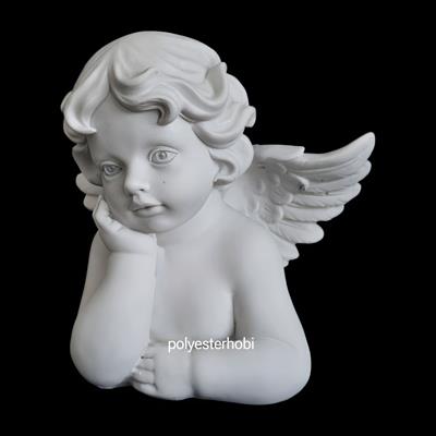 OB 884 - Masum Yüzlü Melek Ham Polyester Obje